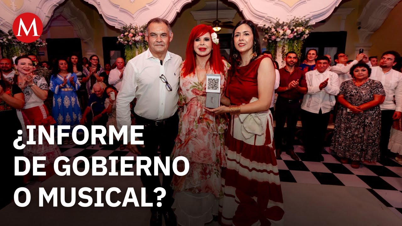 Laura Sansores titular del DIF en Campeche present&oacute; su informe con un show musical