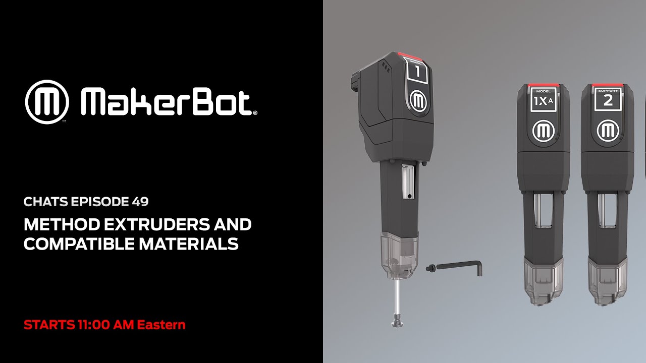 MakerBot Chats [ep 49]  METHOD Extruders and Compatible Materials.