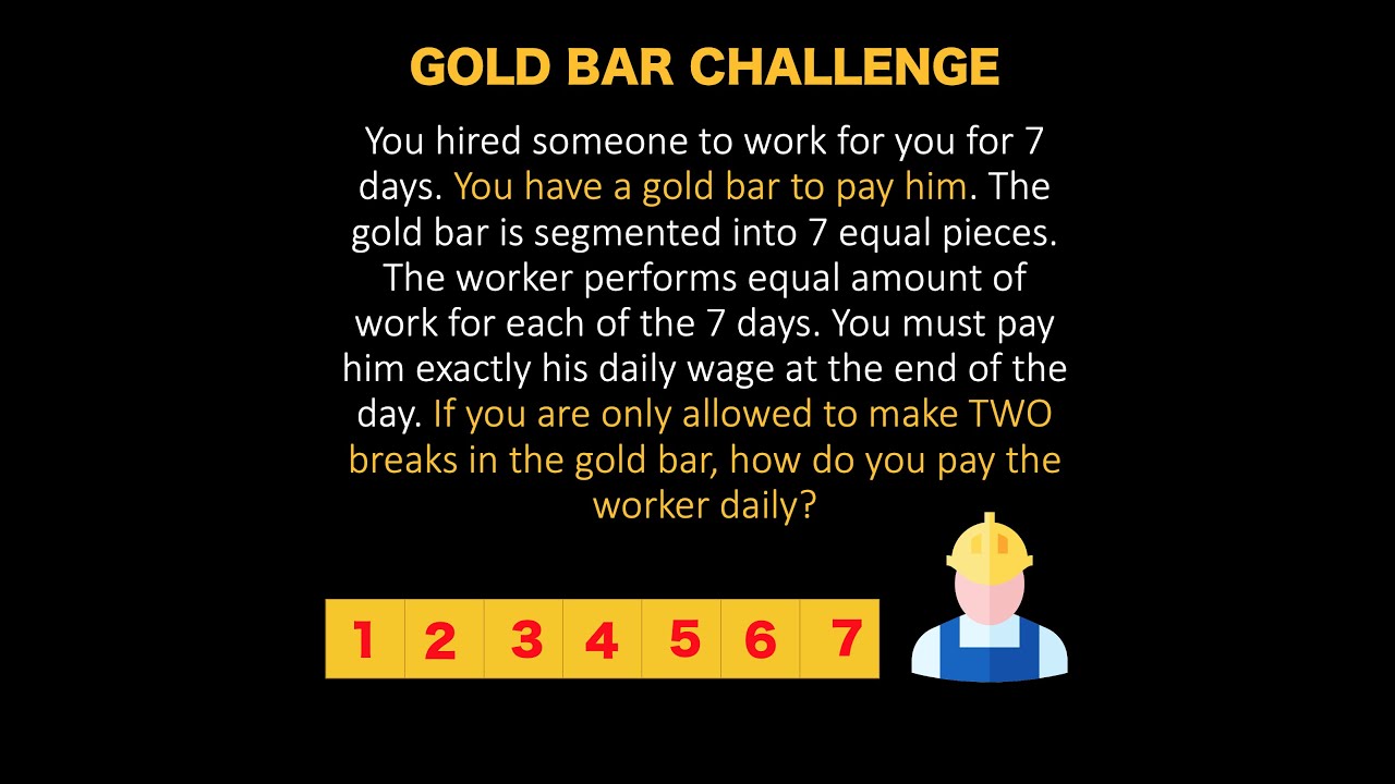 Math Puzzle : Dividing a Gold Bar