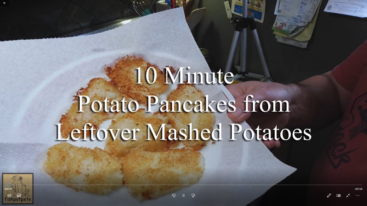 10 Minute Potato Pancakes from Leftover Mashed Potatoes