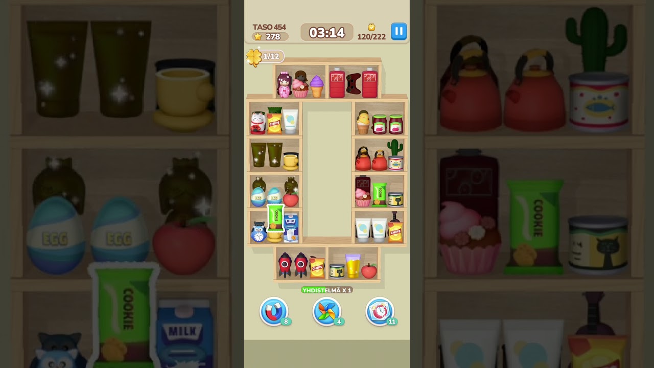 Tavarat J&auml;rjestely 3D: Sovitus Level 454