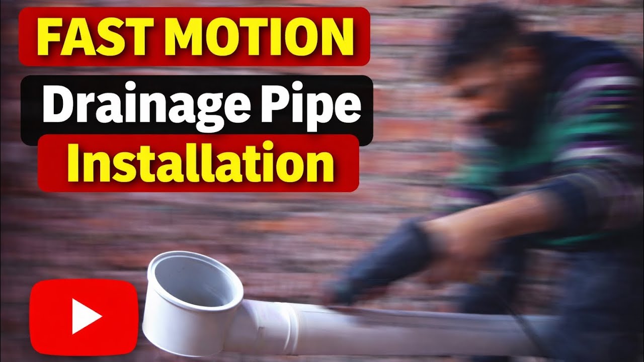 Drainage Pipe Installation | Fast Motion Plumbing Work #viral #subscribe 