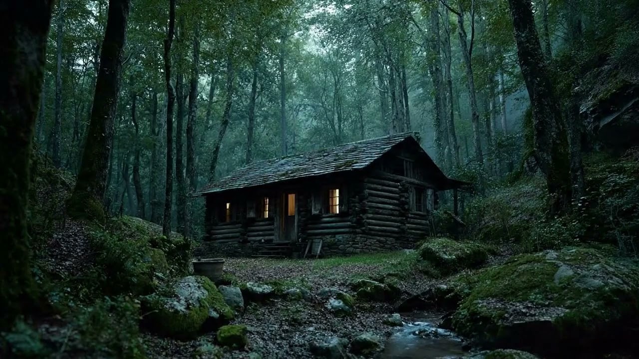 Calm Overthinking Mind | Foggy Woodland Stream - Medieval Sleep Music