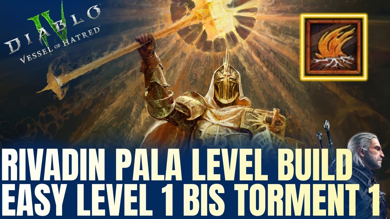 Diablo IV: RIVADIN Pala Build Season 11! Easy Leveling - Torment 1!