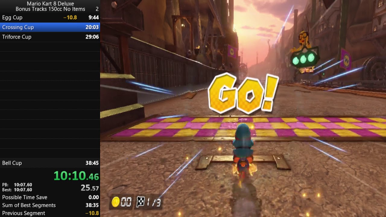 Mario Kart 8 Deluxe 150cc Bonus No Items Speedrun in 38:27