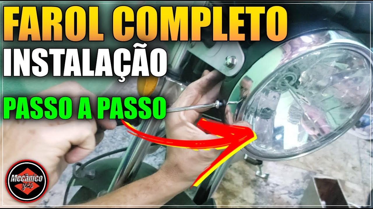 SUZUKI YES : TROCA E INSTALAÇÃO DO FAROL COMPLETO DA YES EN 125