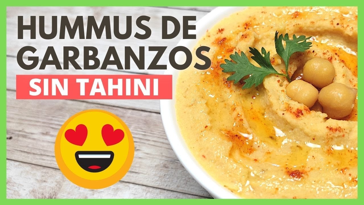 Como Hacer HUMMUS DE GARBANZOS SIN TAHINI | Receta Fácil y Saludable 😋