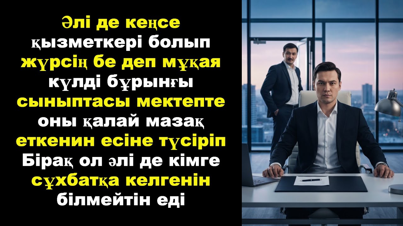 Әлі де кеңсе қызметкері болып жүрсің бе деп мұқая күлді бұрынғы сыныптасы мектепте оны қалай мазақ