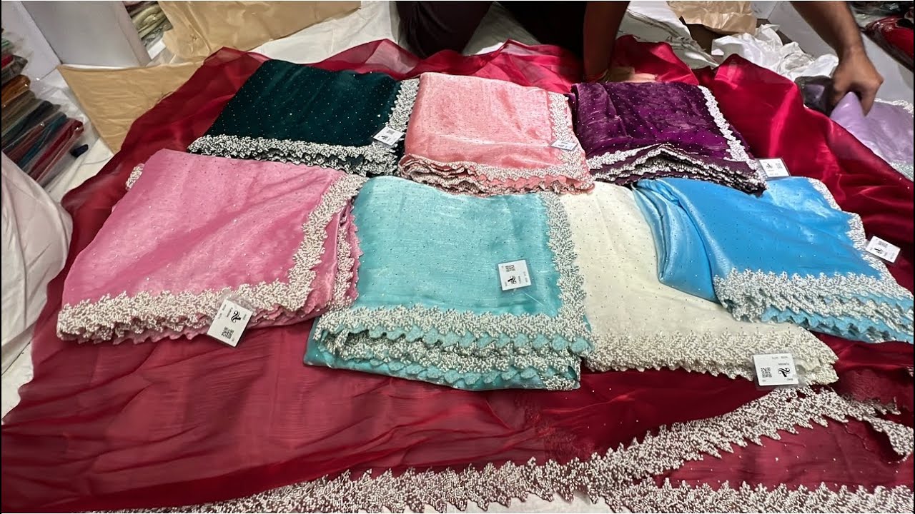 Chickpet Bangalore wholesale fancy designer sarees||Single saree courier available