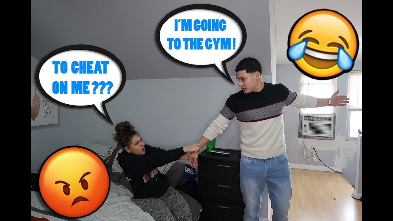 GETTING FULLY DRESSED FOR THE GYM PRANK ON MY GIRLFRIEND ! *SHE CRIES*