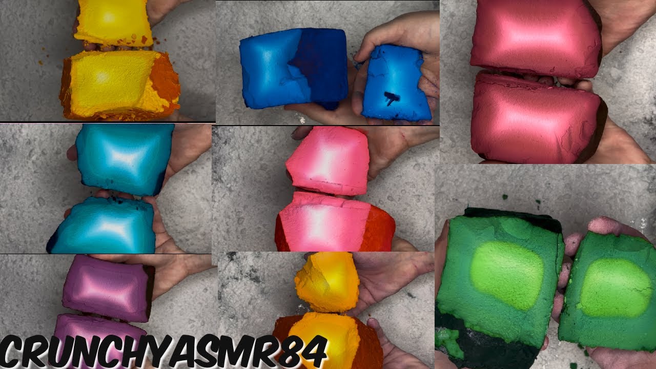 Rainbow Dyed Jumbo Chalk | Oddly Satisfying | ASMR | Sleep Aid |