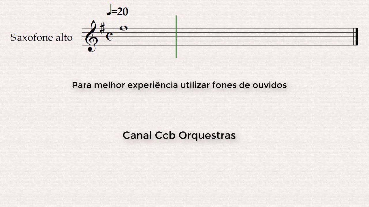 Nota de afinação Sax Alto em Mi Bemol