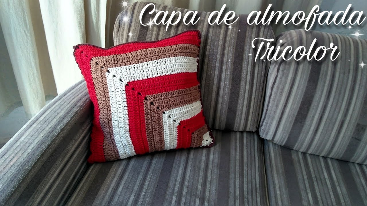 ❤️ Capa de almofada tricolor ❤️