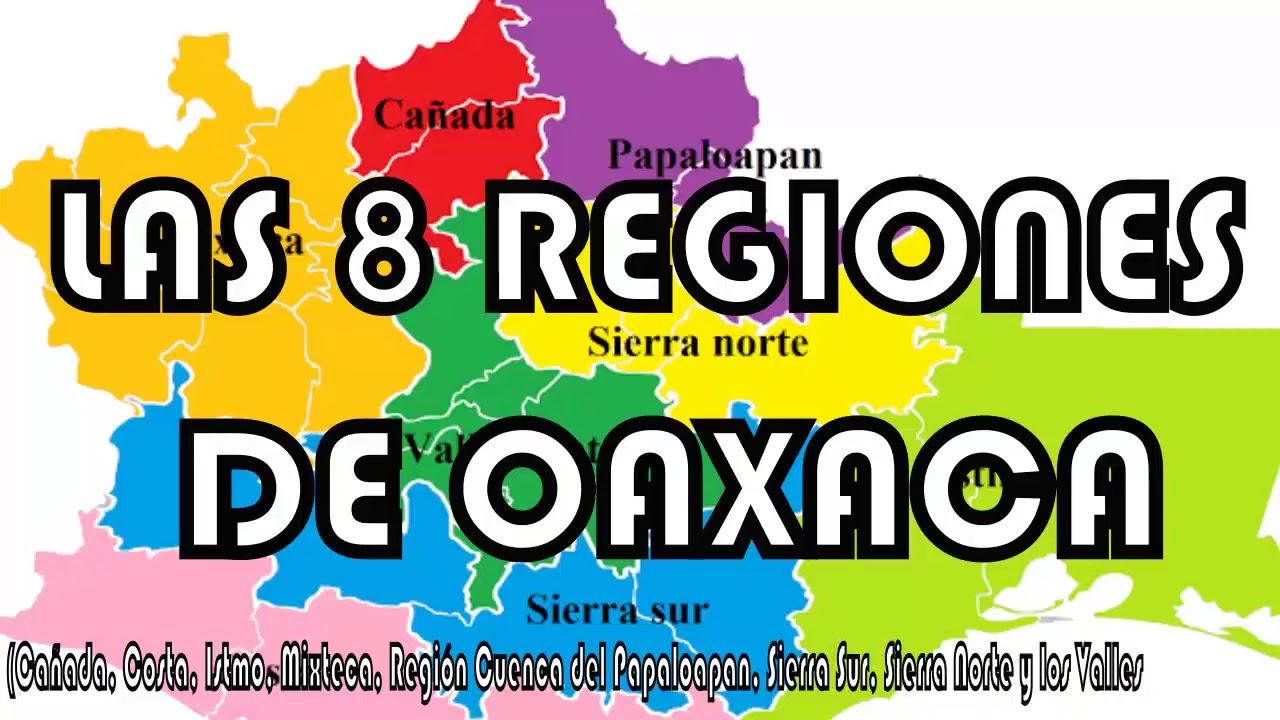 Las 8 regiones de Oaxaca