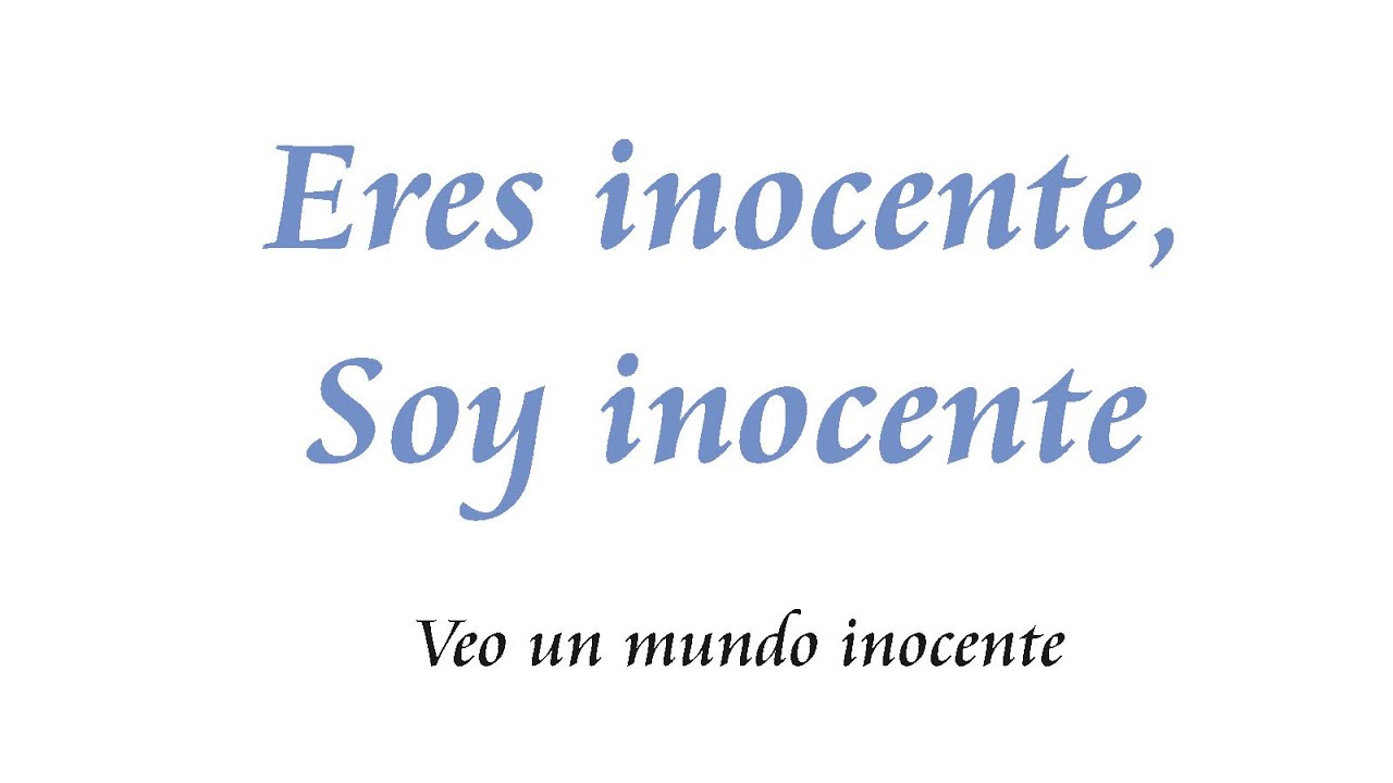 Sesión de enfoque · Eres inocente, soy inocente