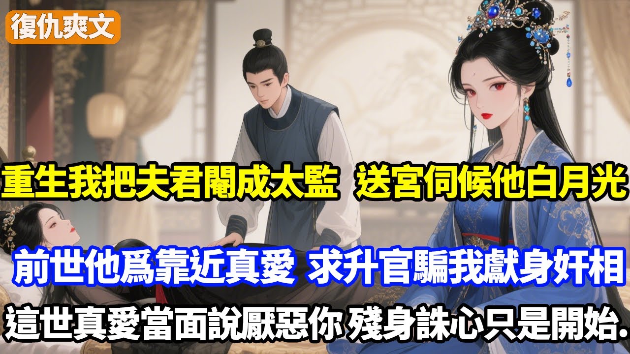 重生我把夫君閹割成太監，送入宮伺候他白月光，前世他爲靠近真愛，求升官騙我獻身奸相，這世我讓真愛當面說厭惡你，殘身誅心只是開始