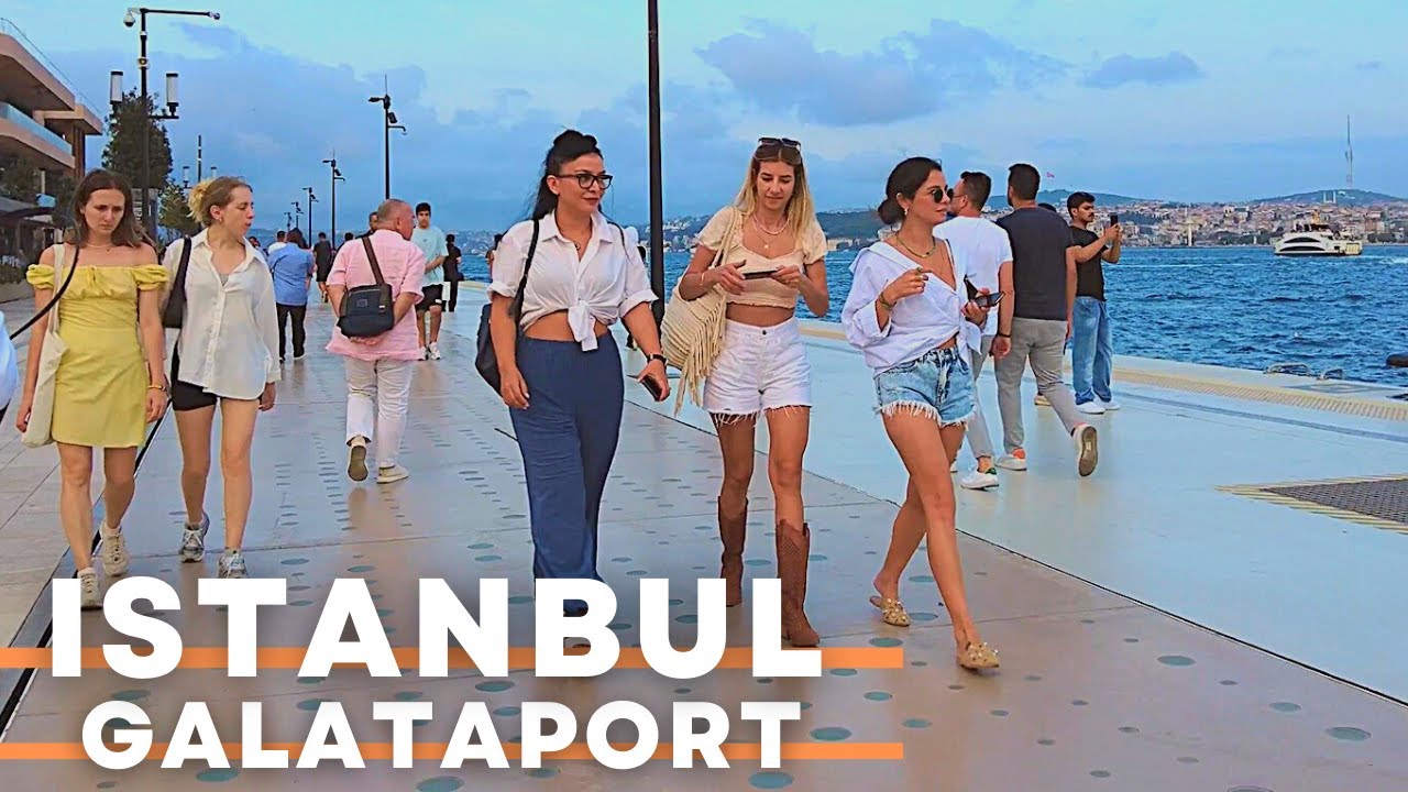 Istanbul 2022 Travel Destinations Galataport 23 August Walking Tour | 4K UHD 60FPS