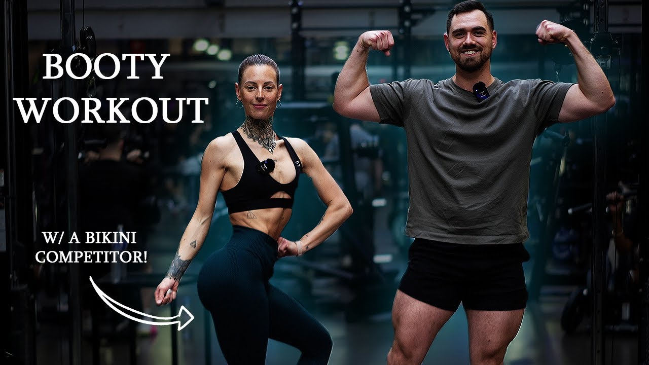 SHE DESTROYED MY GLUTES! Legs & Booty Workout with a bikini competitor!