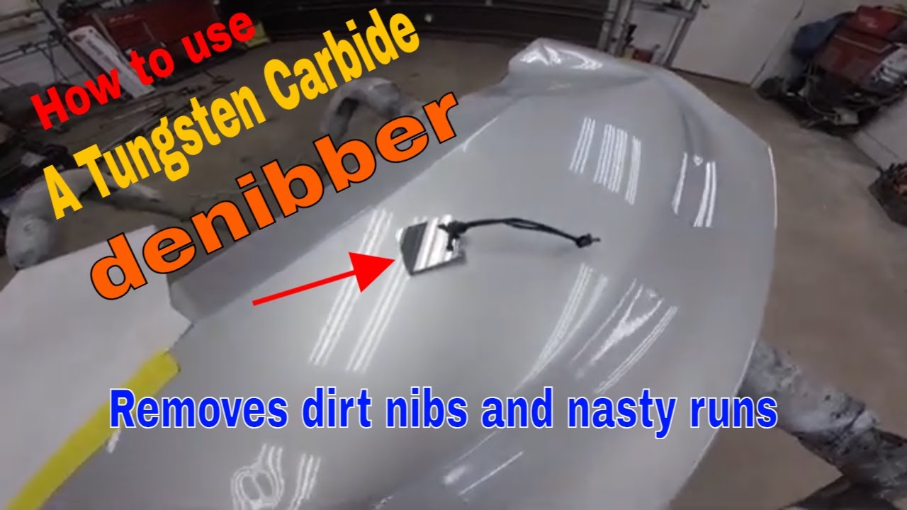 How to use a tungsten carbide paint denibber on Dirt Nibs and runs