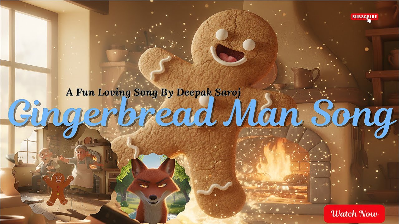 Gingerbread Man Song | 3D Animated Fun Kids Song | AI Kids Music Land