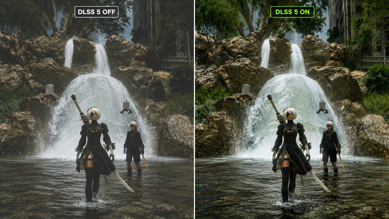 DLSS 5 CHANGED NieR: Automata! 😱 | ON vs OFF Graphics Comparison (Walk) - RTX 3070 TIE