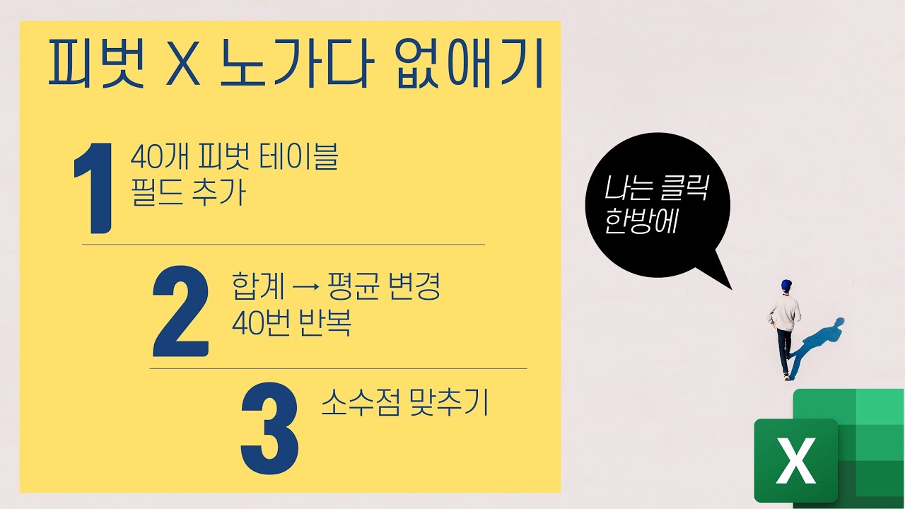 피벗테이블 필드 추가 반복작업 한방에 처리하기