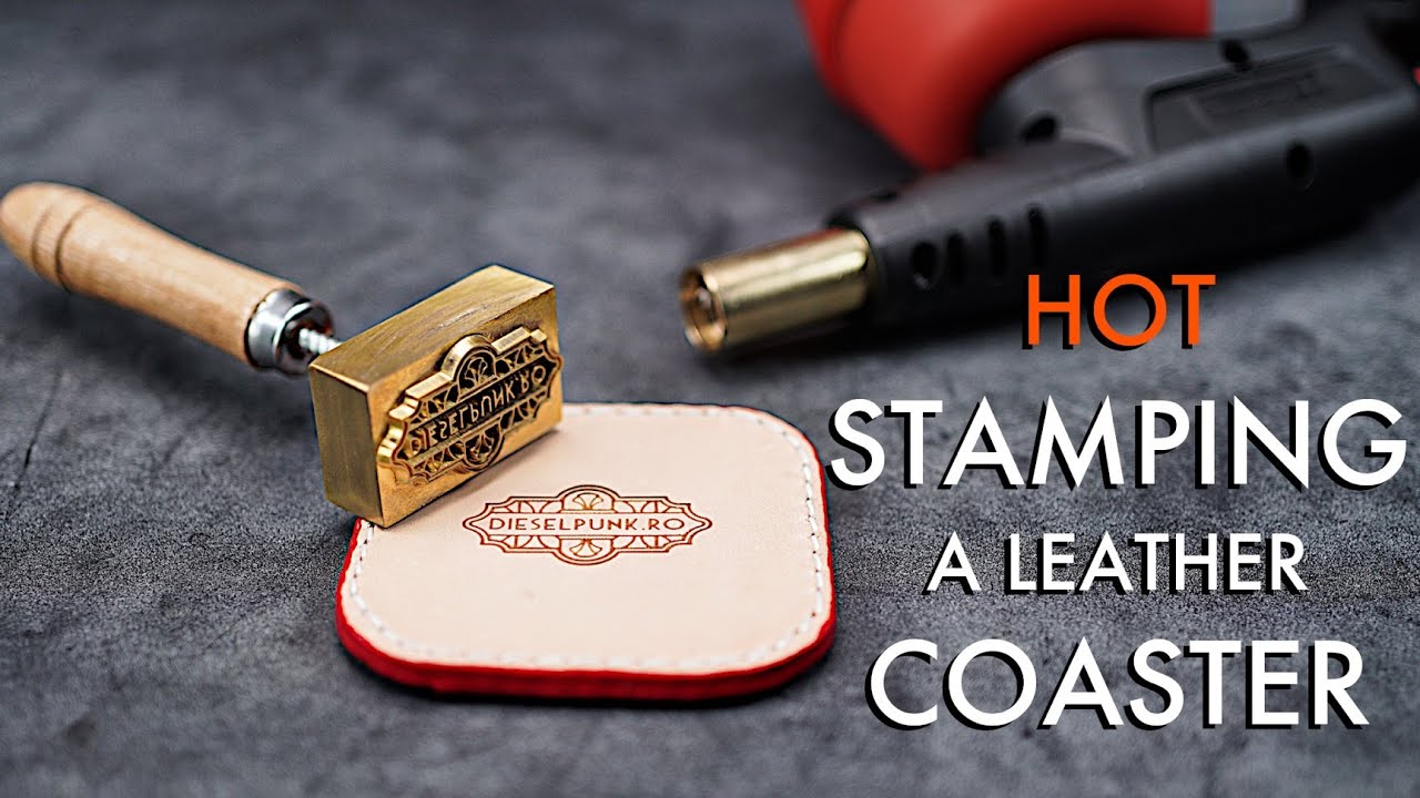 Hot Stamping a Leather Coaster - 2 min DIY Tutorial