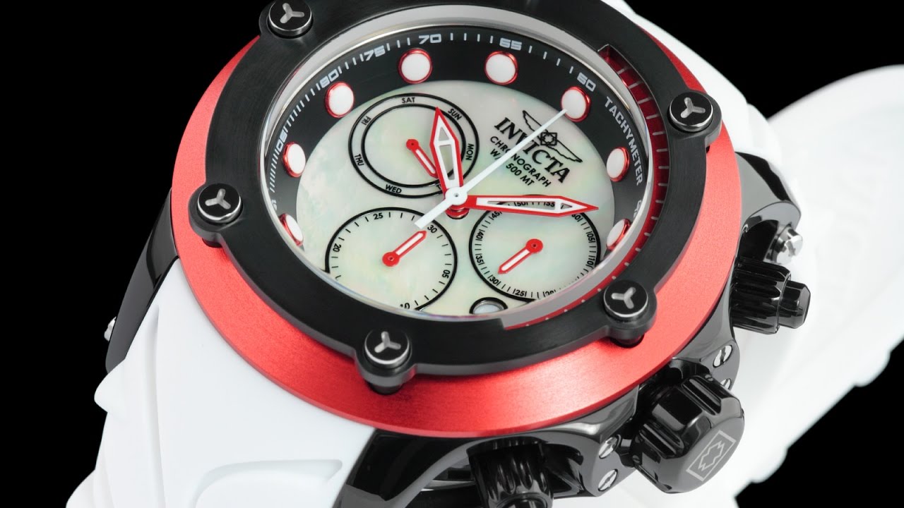 Invicta 23927 52mm Specialty Subaqua Chronograph Strap Watch w Elevated Bezel & Carbon Fiber