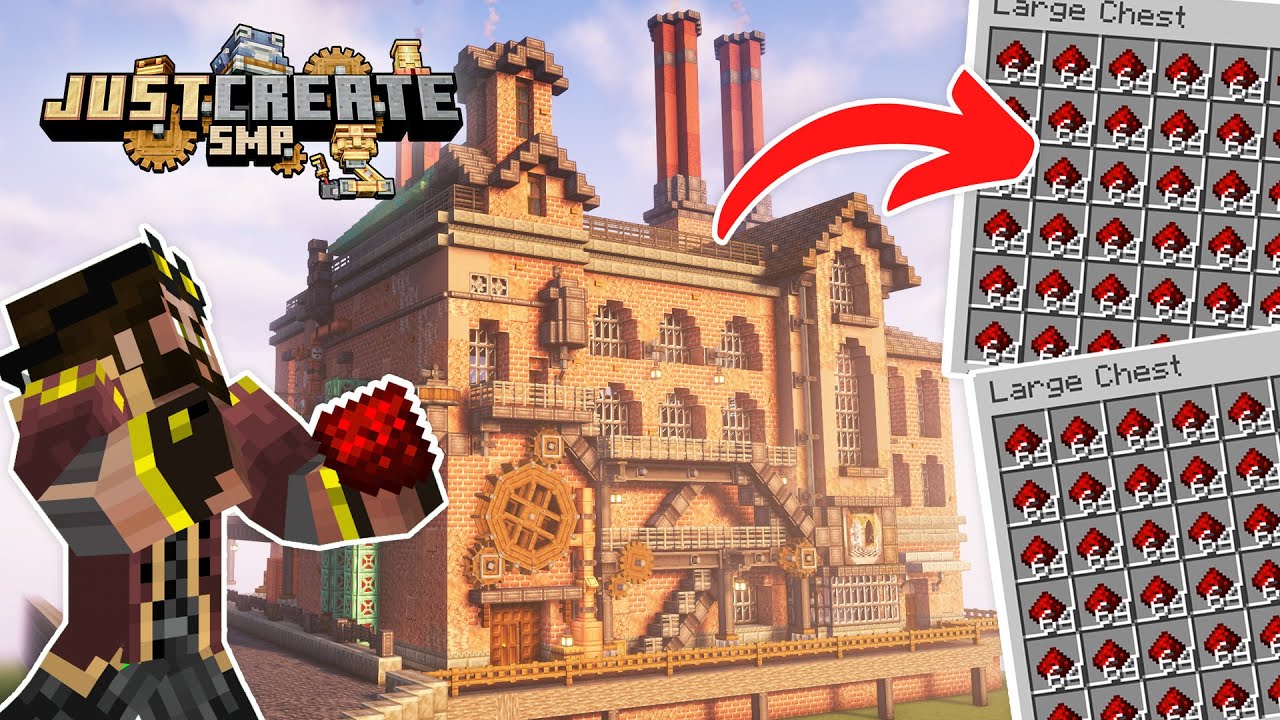 I built a REDSTONE FACTORY in Minecraft Create Mod! [#28]