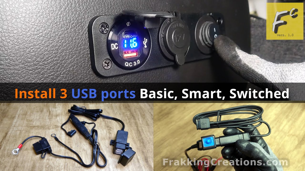 Как установить USB-порт Smart, Switched & Dumb в автомобиль
