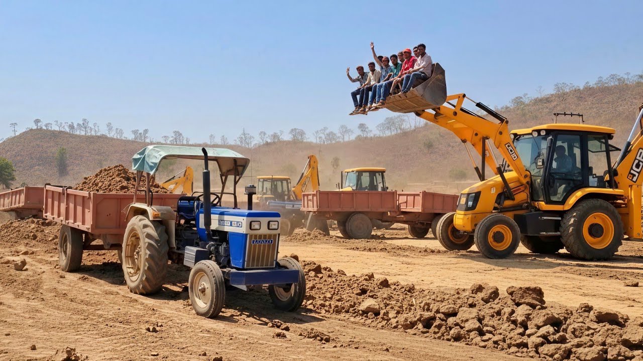 New JCB 3dx Machine Loading Mud in Tractors | Jcb tractor cartoon gadi | Jcb video