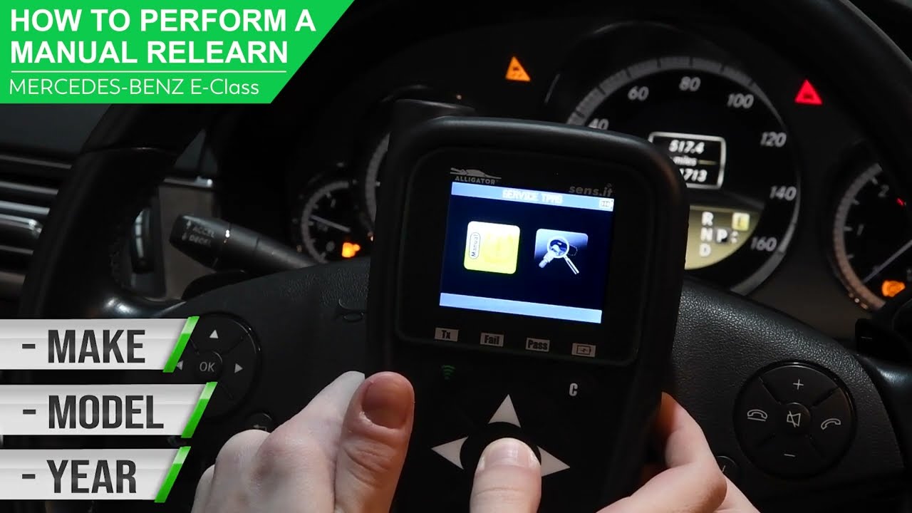 How To Manually Relearn Mercedes Alligator RS+ TPMS (English)