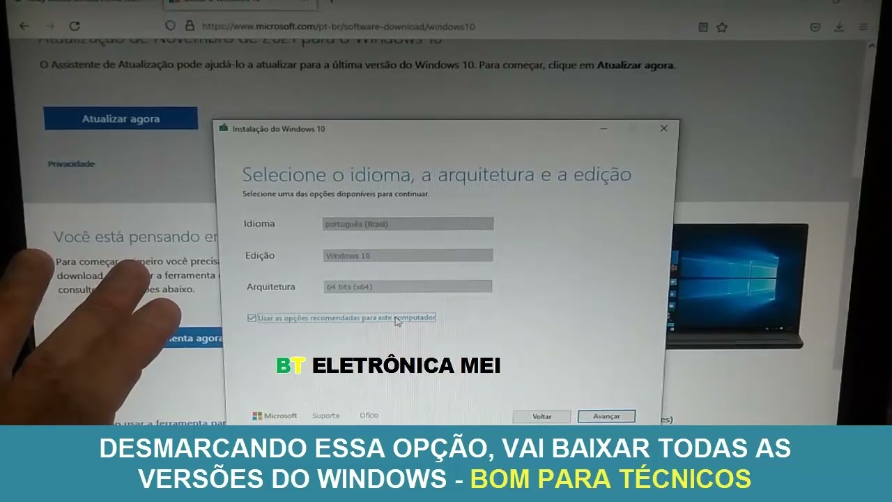 Criar Pendrive de Instalação com Windows 10 Original Baixar arquivo ISO original windows 10
