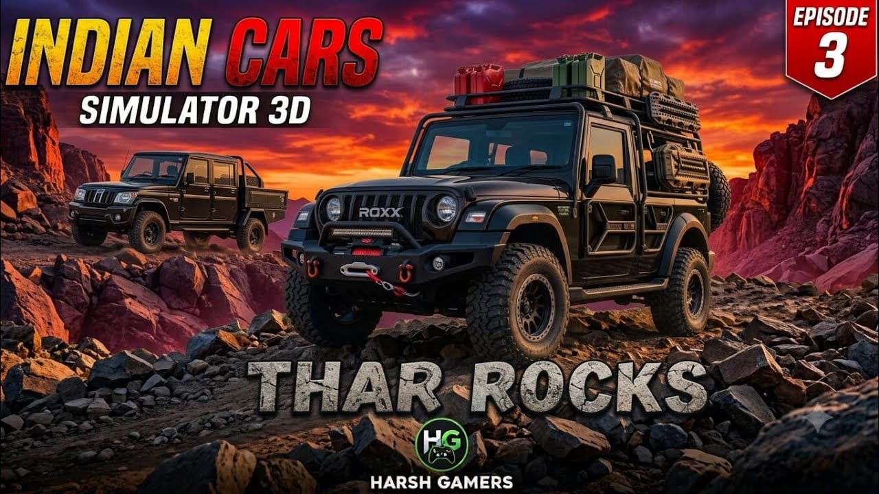 Indian Cars Simulator थायरॉक्स 2025 episode 3Mahindra Thar ROCKS