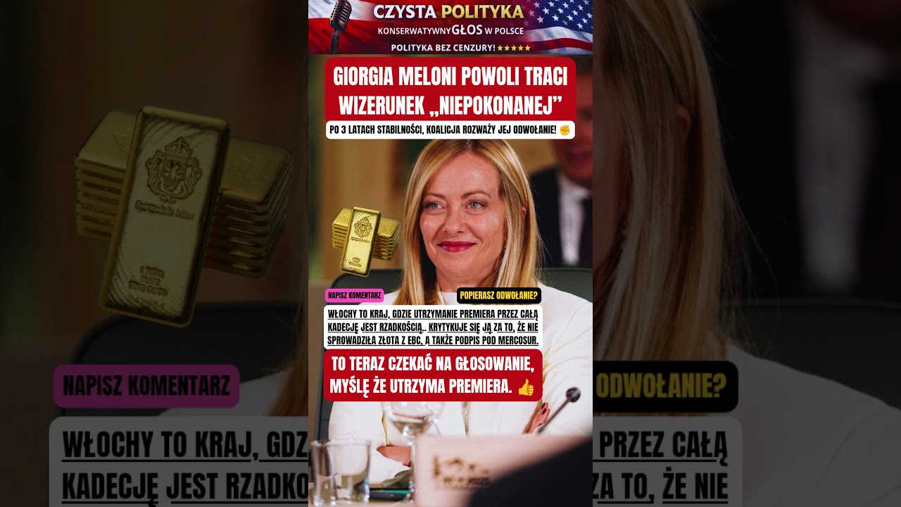 GIORGIA MELONI POWOLI TRACI WIZERUNEK &bdquo;NIEPOKONANEJ&rdquo;
