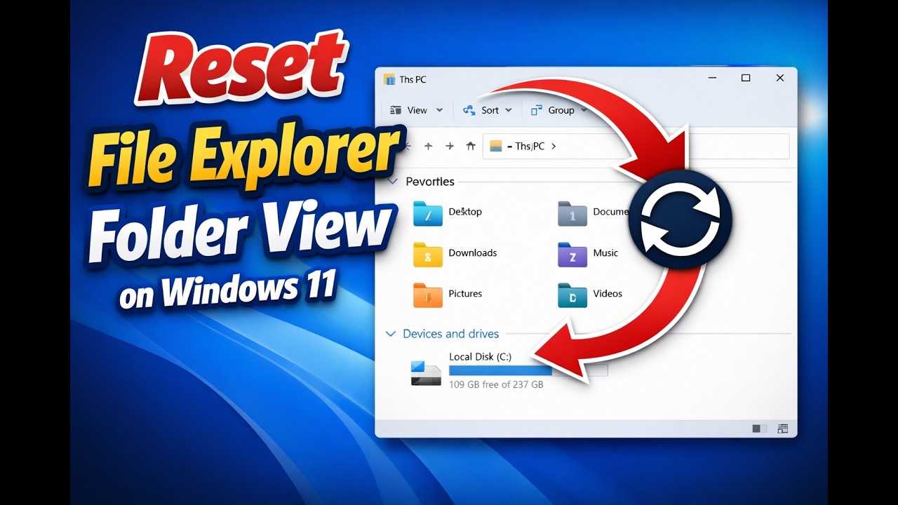 How to Reset File Explorer Folder View on Windows 11 | GearUpWindows Tutorial