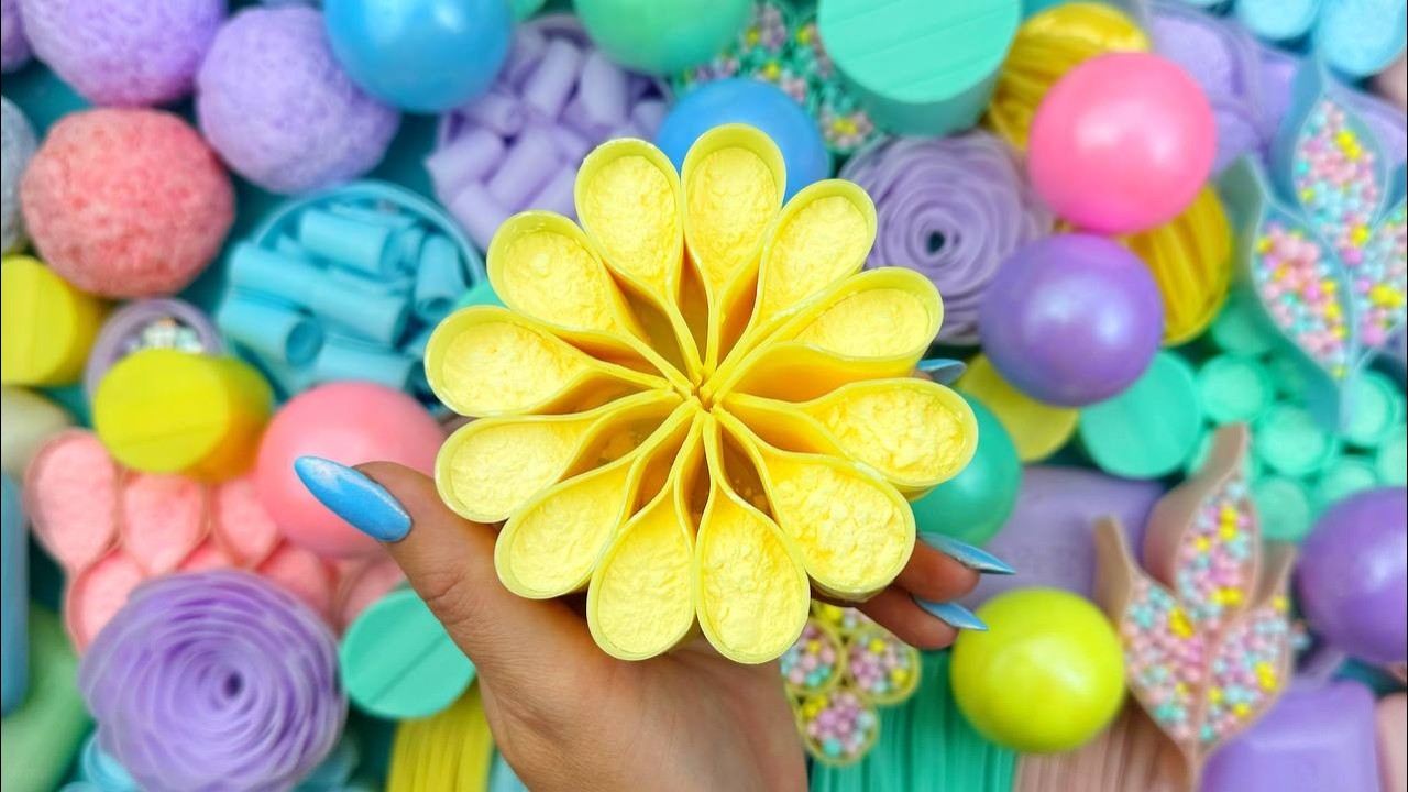 [ASMR]Compilation set★ASMR SOAP★Crushing soap★Cutting soap cubes★FOAM&GLITTER&STARCH★