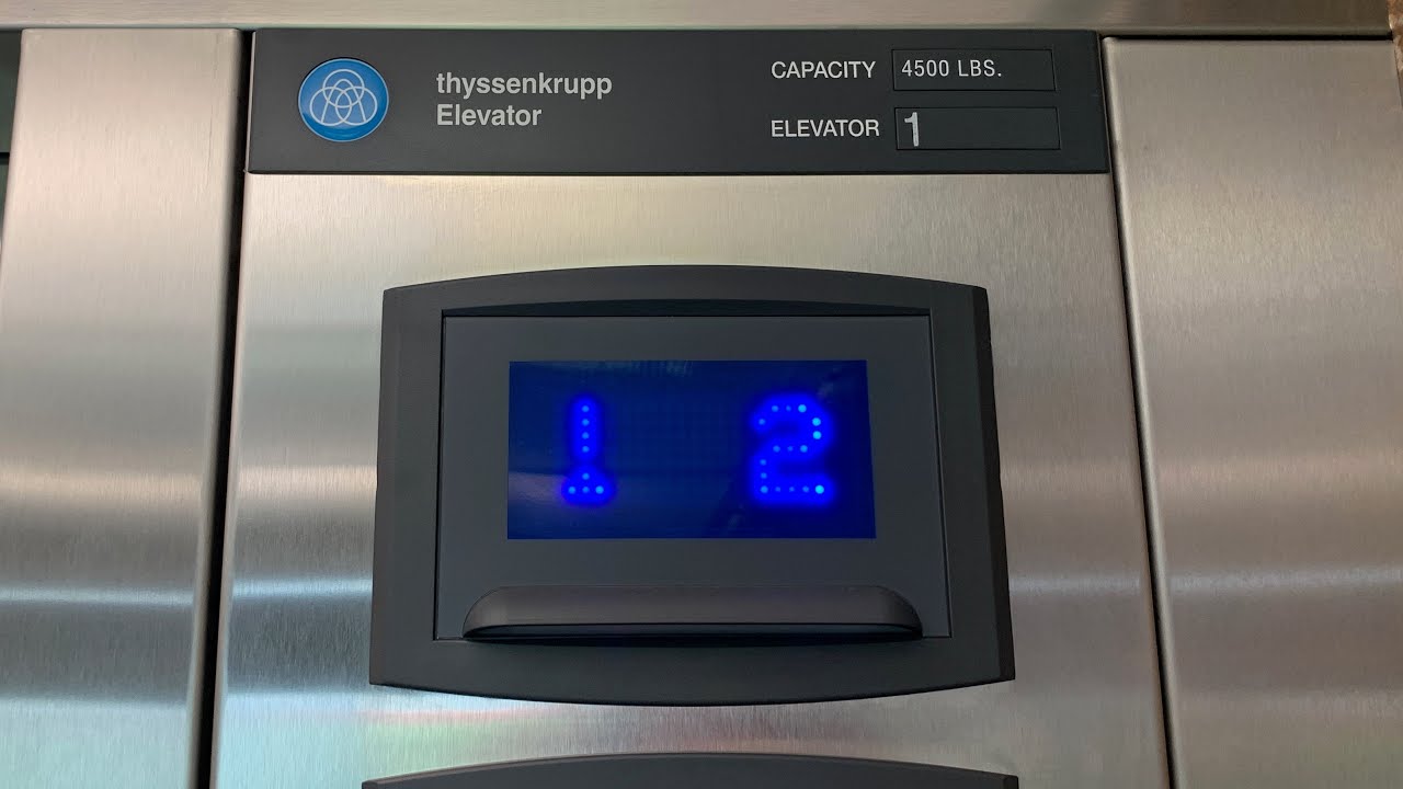 Brand New Glass Thyssenkrupp Hydraulic Elevator at the Virginia Western Community College