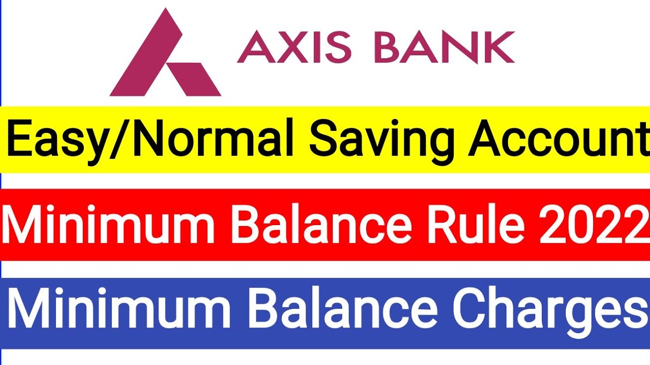 Axis bank savings account minimum balance & charges | Axis bank minimum balance | 2022
