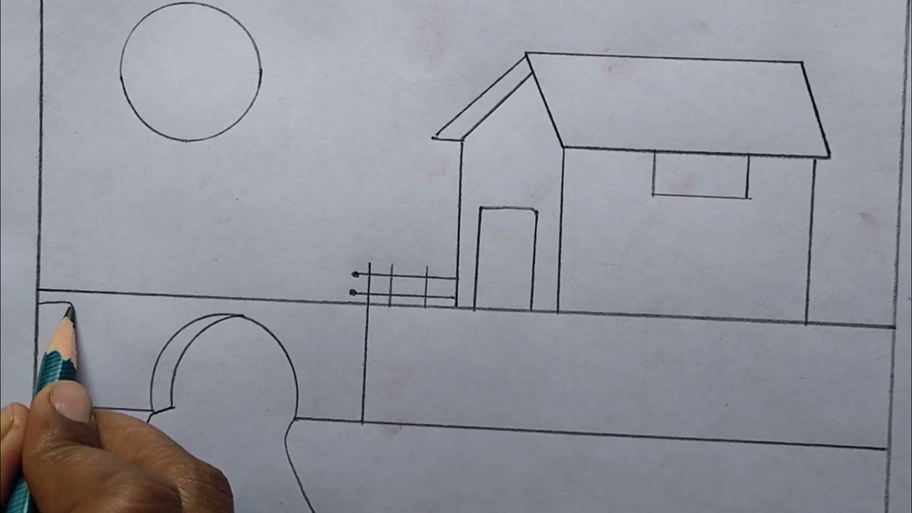 How to draw beautiful seen very easy step by step pencil skech fullTutorial 