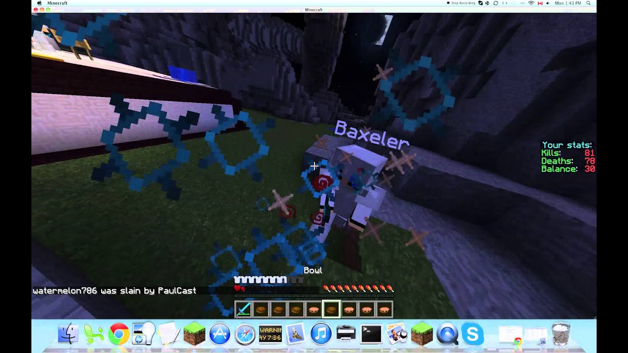 MineCraft GamePlay KitPvp Learning How To Use Soup!