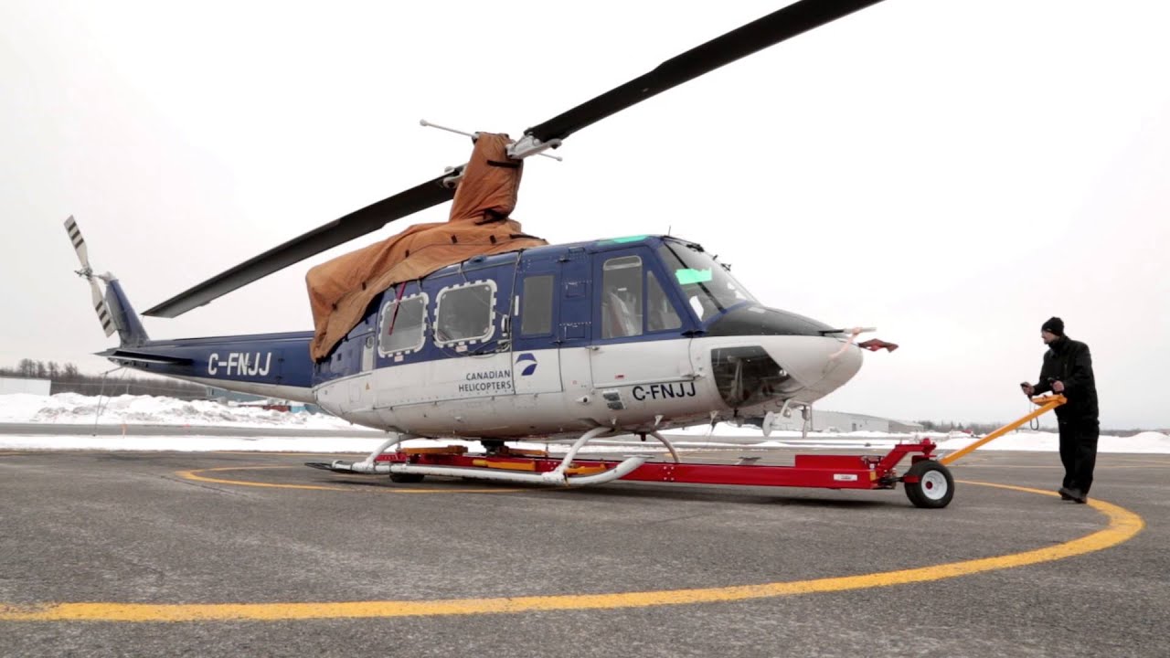 V1032 Helicarrier with Bell 212 - Helicopter Ground Handling by Helitowcart