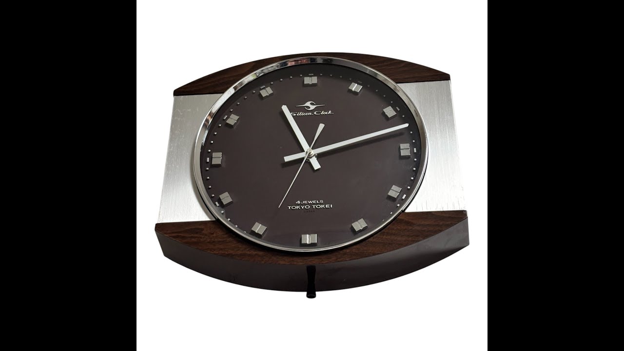 Japanese Space Age Wall Clock Tokyo Tokei Silicon Clock | Floating Balance | Vintage 1970s #spaceage