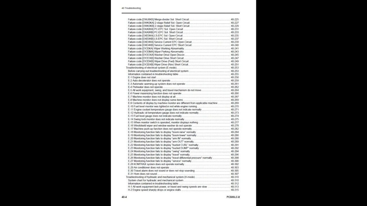 Komatsu PC500LC-8 Service Manual