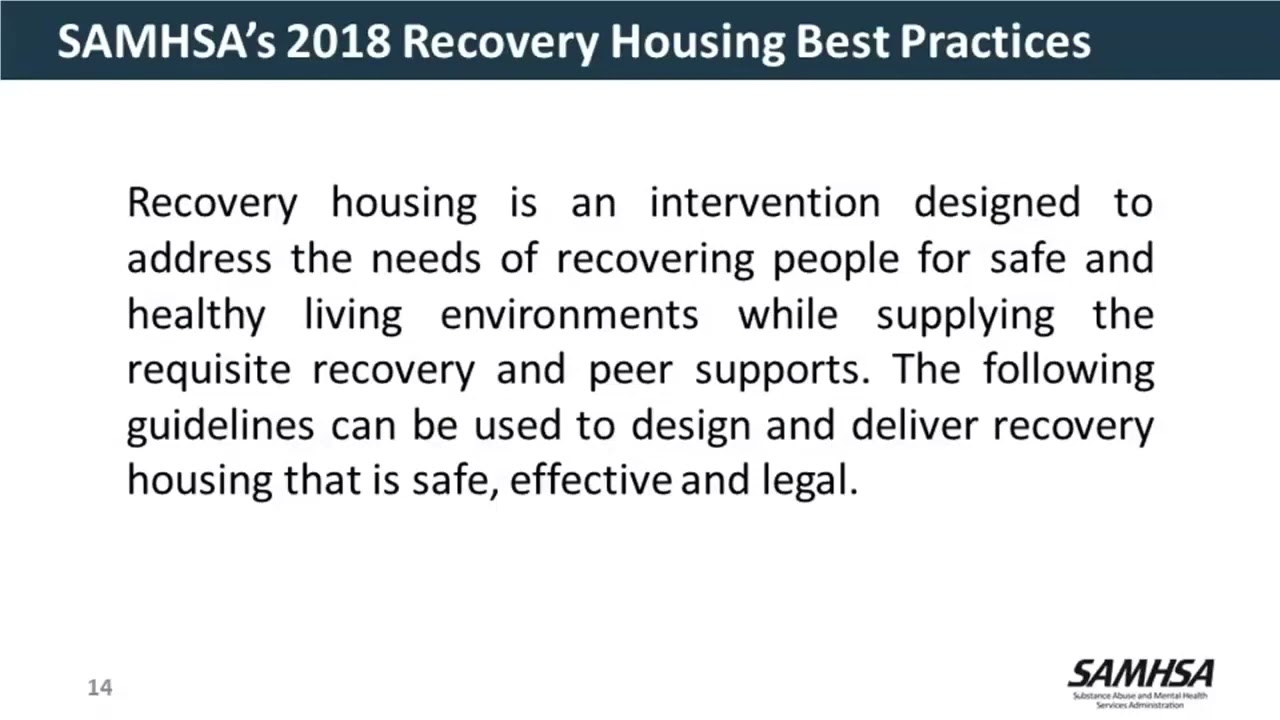 GAINS Webinar: Establishing Recovery Housing to Support Reentry