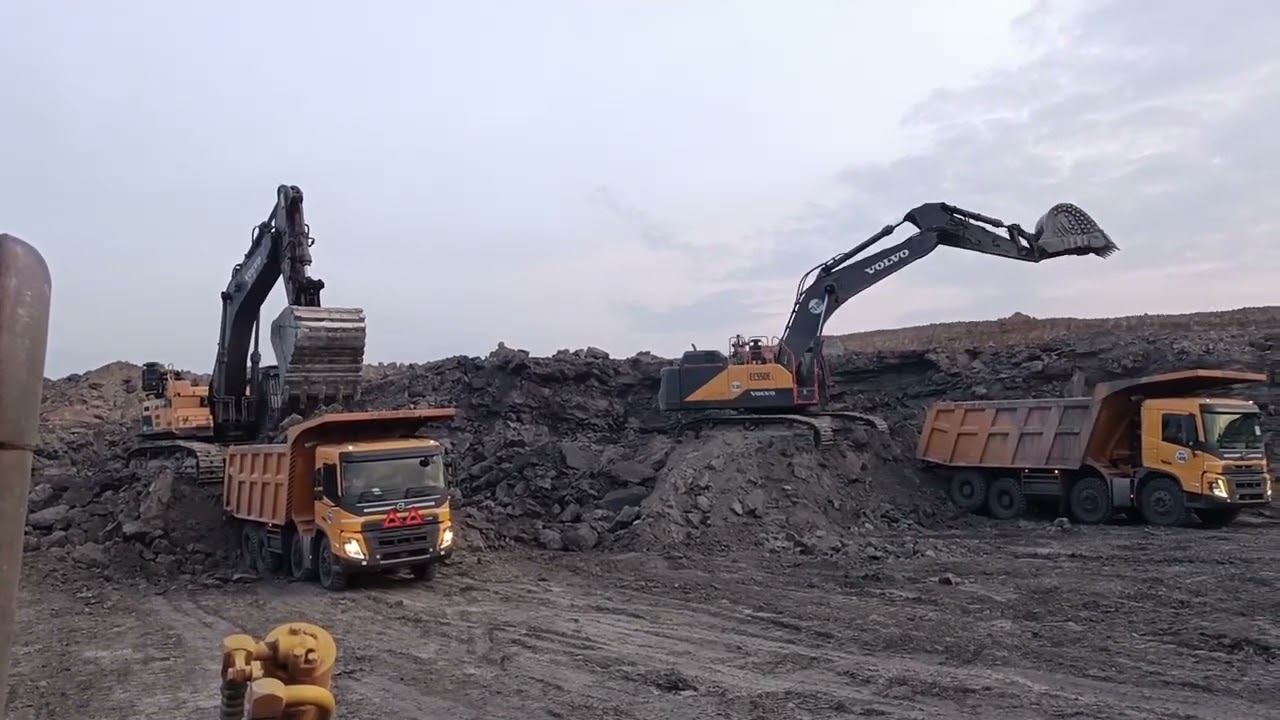####VOLVO 480 VS 550 EXCAVATOR FAST LODINGI TALCHER COAL MINES ####