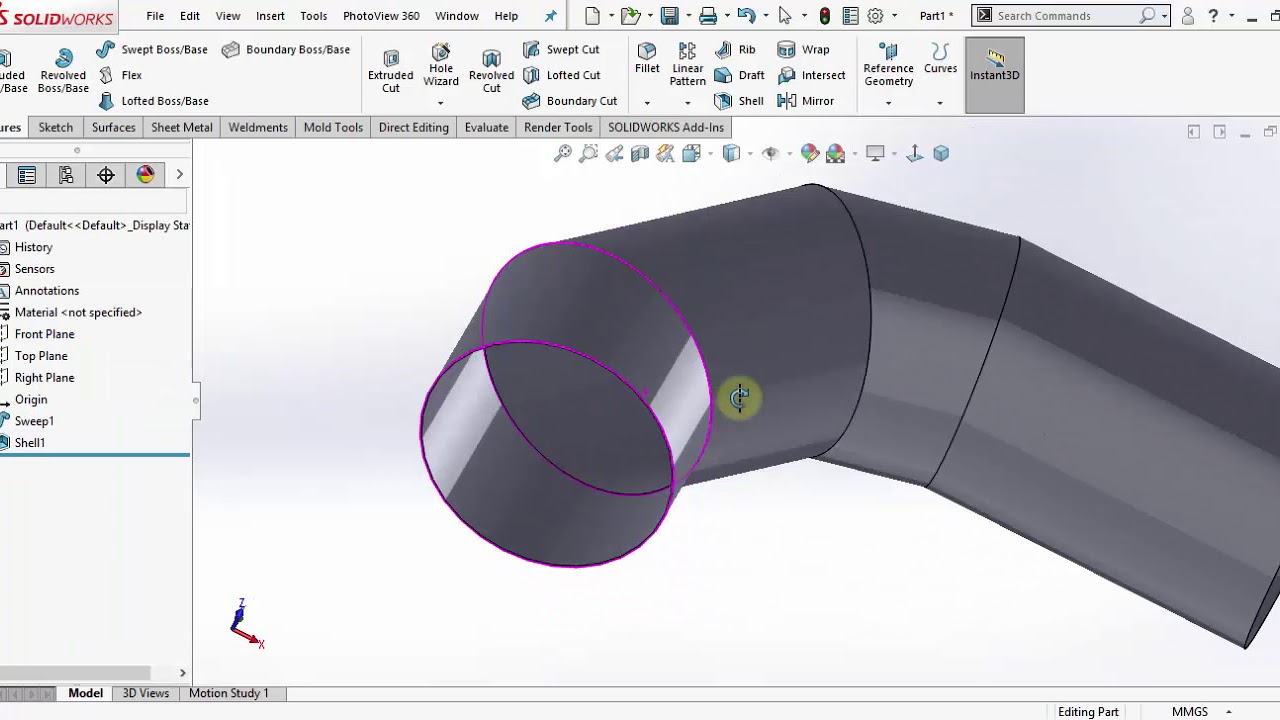Vẽ ống thông gió bằng solidworks - Sheetmetal in Solidworks