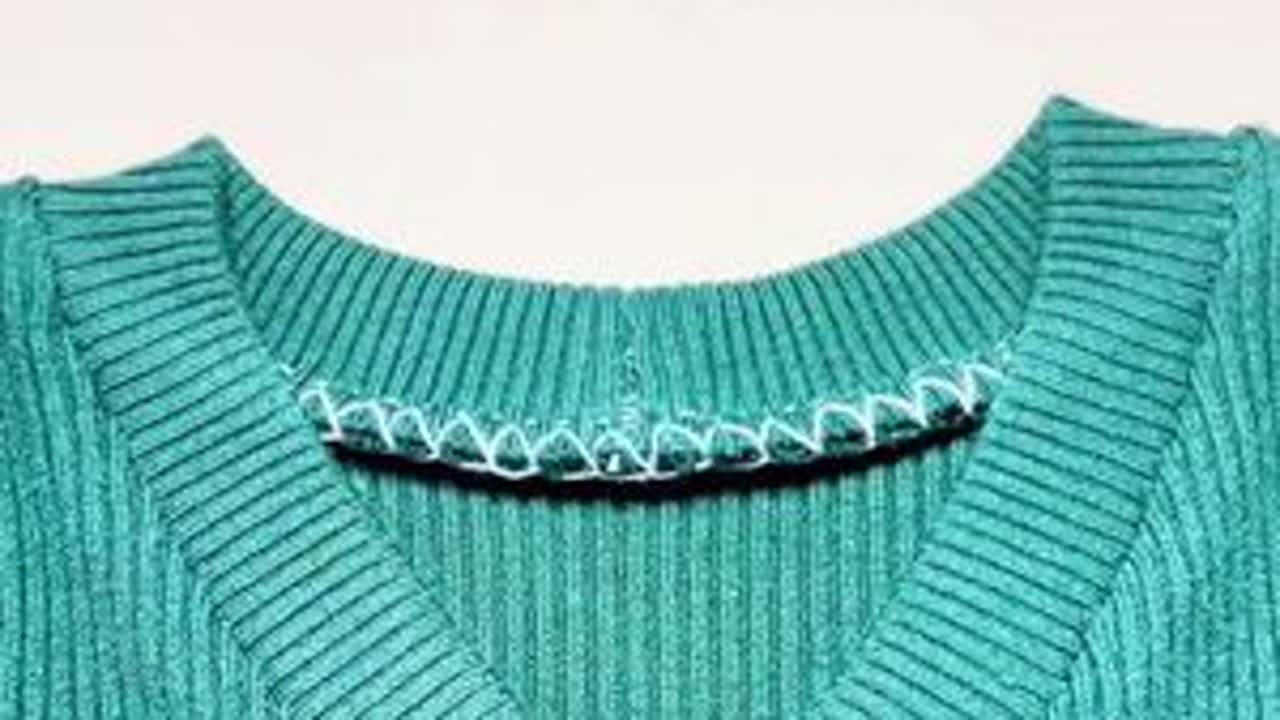高领改V领舒服又好看#针线#大眼手缝针