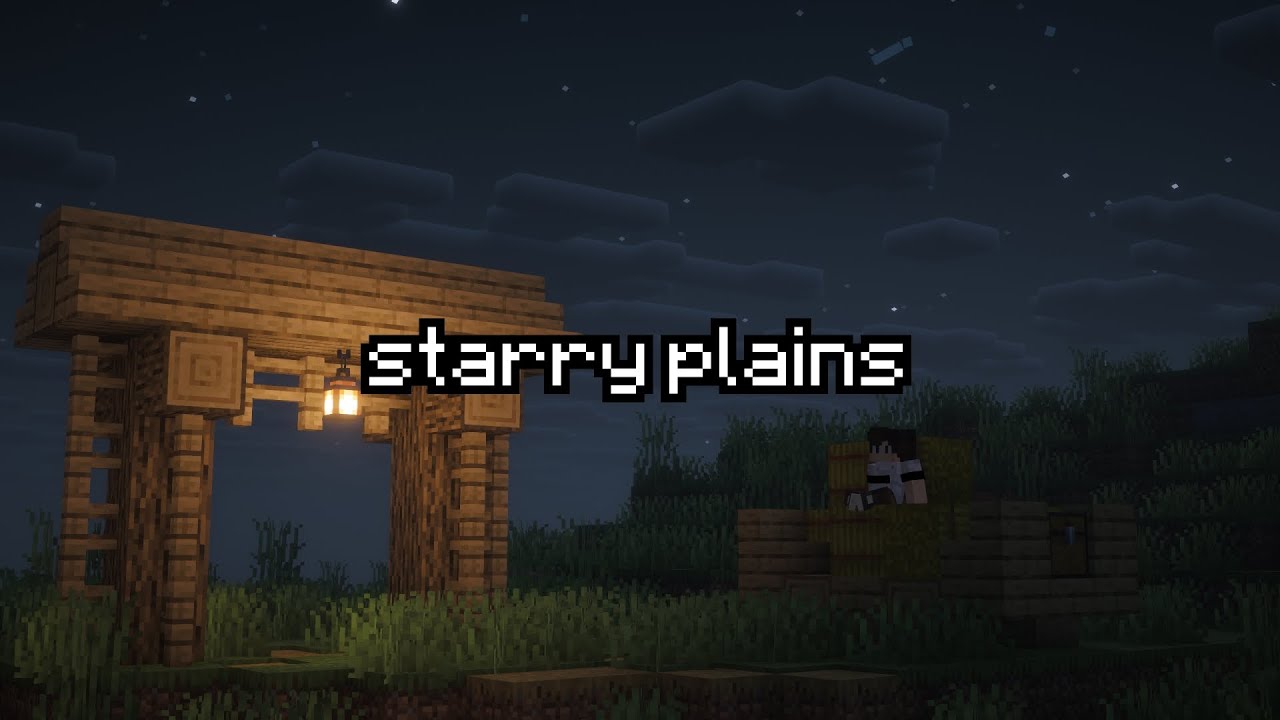 Hay Cart Rest Stop at Midnight – Gentle Minecraft Night Atmosphere
