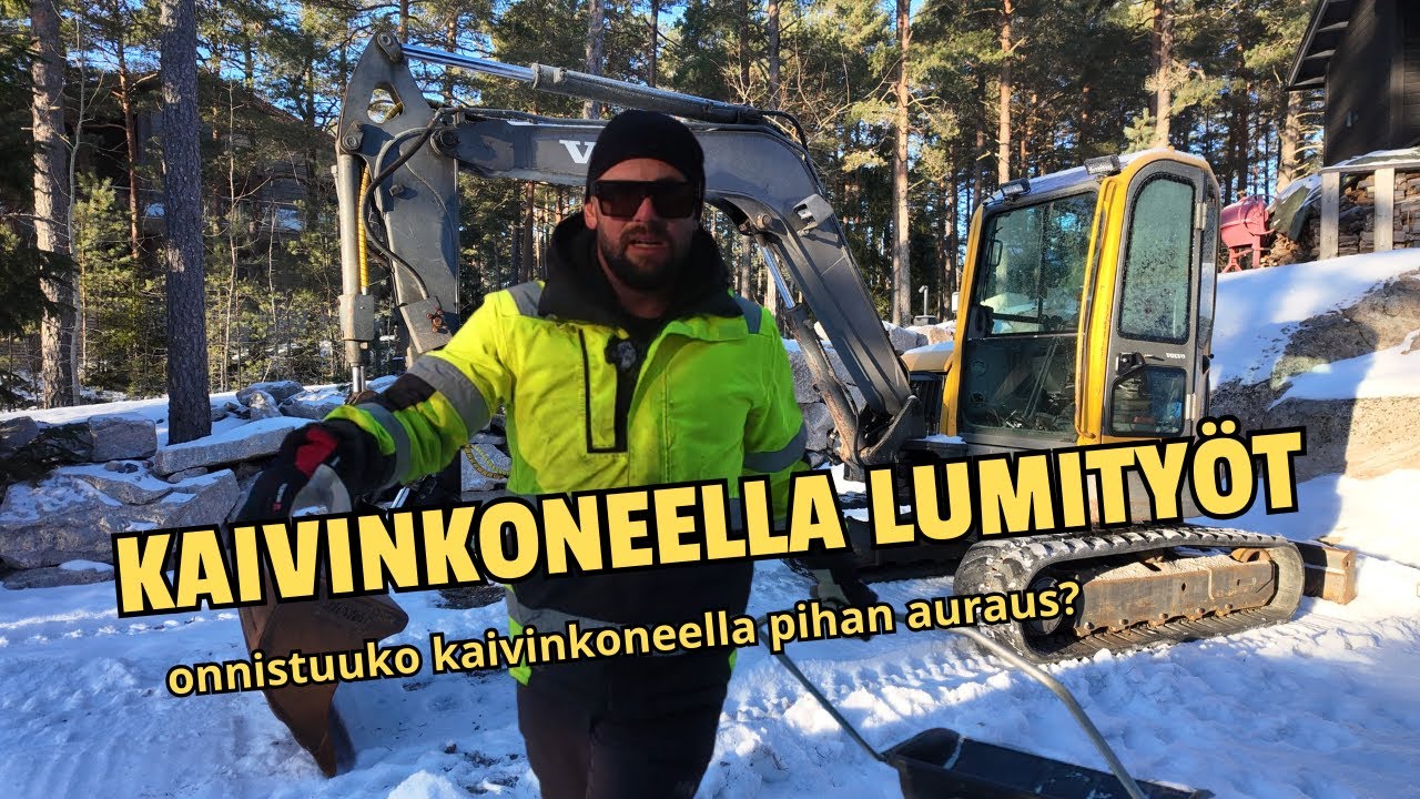 KAIVINKONEELLA LUMITYÖT - MITÄÄN JÄRKEÄ?